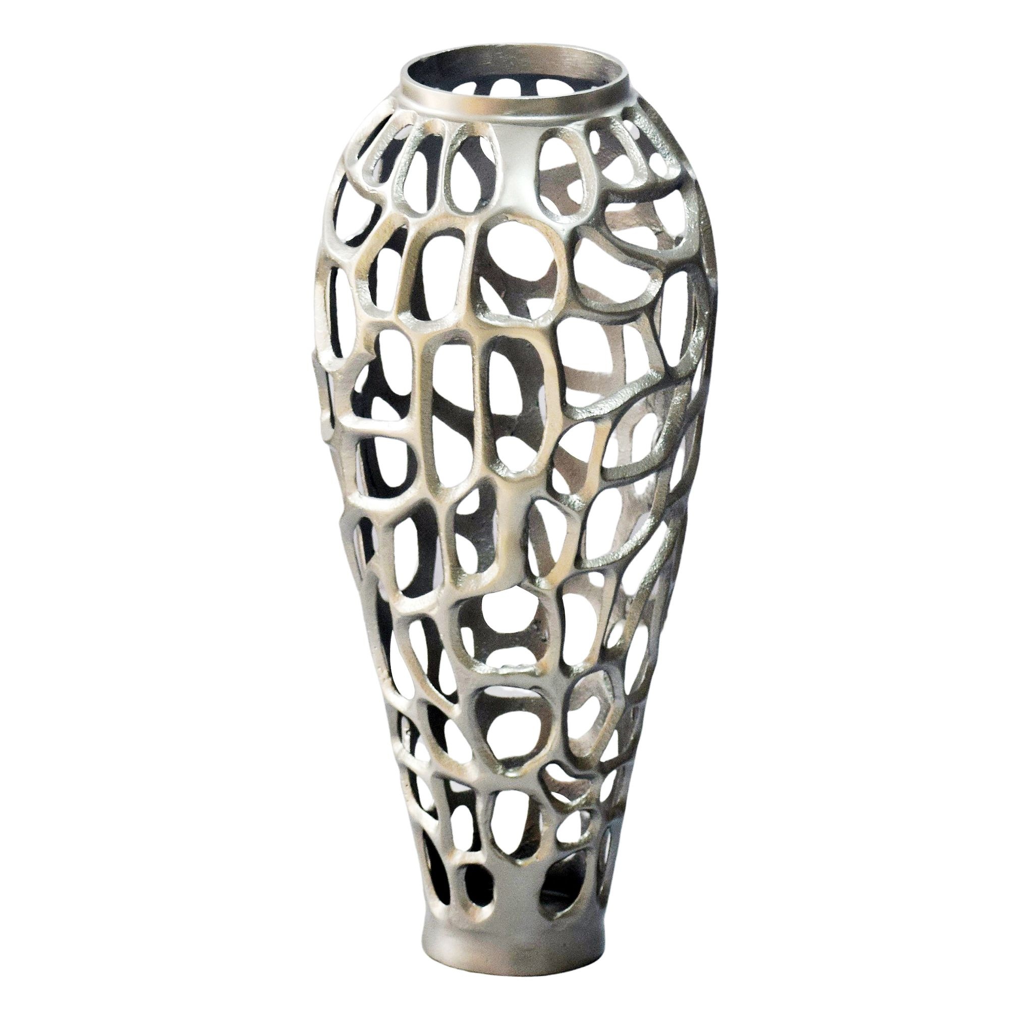 Vaas aluminium zilver 85 cm hoog - WL7.488
