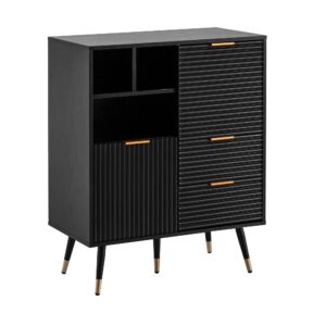 Dressoir zwart eiken 77x97x40 cm - WL6.884
