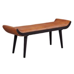 Bank leer bruin 125 cm breed - WL6.014