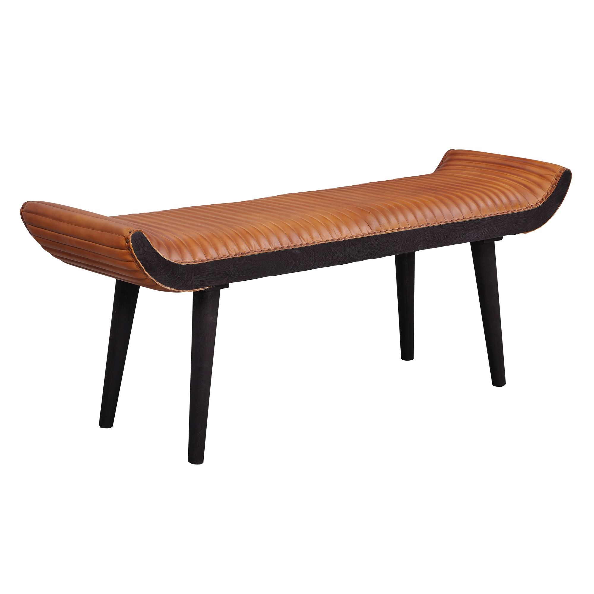 Bank leer bruin 125 cm breed - WL6.014
