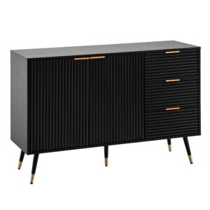 Dressoir zwart eiken 120x80x40 cm - WL6.882