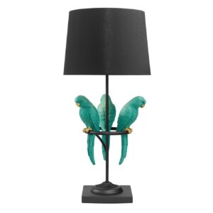Tafellamp WILDLIFE 75 cm groene papegaaien polyhars - 44356