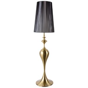 Vloerlamp LUCIE 160cm metaal goud nylon kap zwart - 41526