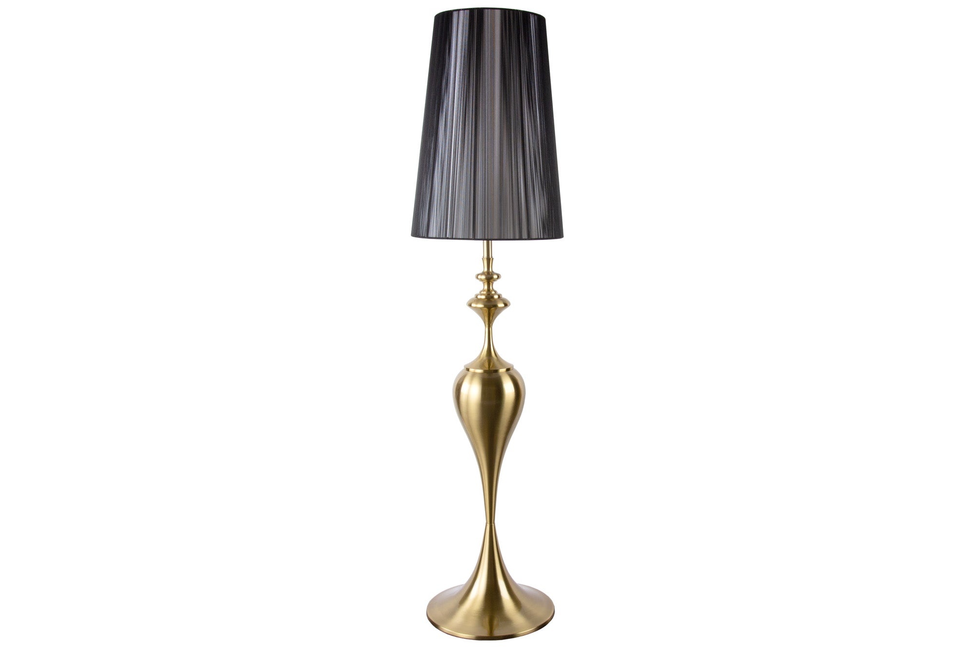 Vloerlamp LUCIE 160cm metaal goud nylon kap zwart - 41526