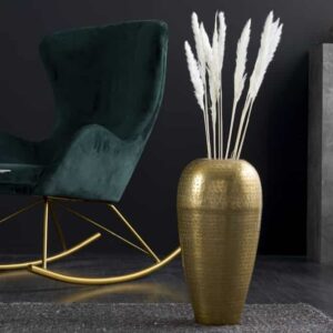 Elegante vaas ORIENTAL 50cm goud im Wild Hammerschlag Design - 41551
