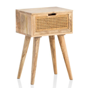 Nachtkastje bruin rotan 40 cm diep - WL6.807