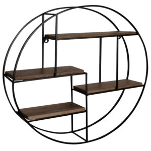 Wandplank mangohout rond 70 cm - WL6.750