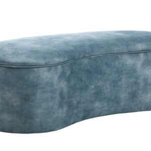 Bankje ELEMENTAL 120cm bekleed met opbergvak fluweel petrol - 48692