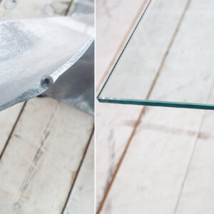 Glasplaat 85x85cm vierkant voor salontafels 8mm gehard glas - 36469G