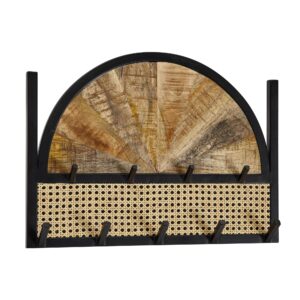 Kapstok mangohout en rotan 53 cm diep - WL6.590
