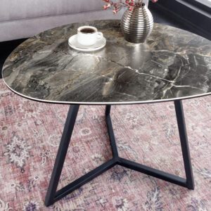 Moderne salontafel MARVELOUS 70cm taupe marmeren keramiek gemaakt in Italie - 42143