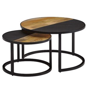 Bijzettafelset mangohout 60 cm - WL6.582
