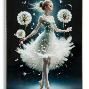 SCHILDERIJ OP DOEK DANSEND GELAKT MET FRAME -A- CM 72X4X102 - 032603000A