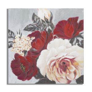 HANDGEMAAKTE WANDSCHILDERING BLOEM VIERKANT CM 90X3,7X90 - 321250000