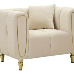 FAUTEUIL ALMA CRÈME MET KUSSEN CM 97X81X71 - 14282700PC