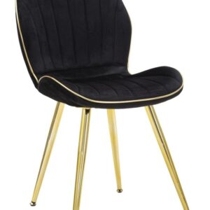 PARIS STOEL SPACE ZWART/GOUD SET 2 PZ CM 46X58X77 - 142562000N