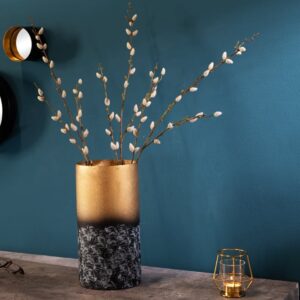 Decoratieve vaas ABSTRACT 30cm goud metaalpatina handgemaakt - 42241