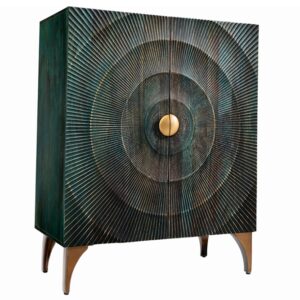 Dressoir GOLDEN SUNSET 120cm 3D mangohout turquoise - 48527