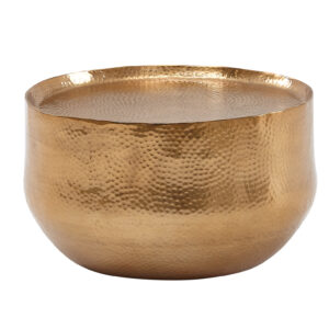 Salontafel aluminium goud rond 60 cm - WL6.454