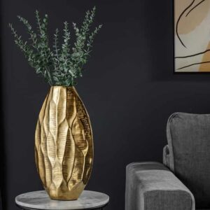 Elegante Vaas ORGANIC ORIENT 44cm goud Hammerschlag Design - 41547