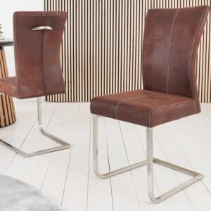 Sledestoel SAMSON donker koffie roestvrijstalen frame met comforthandgreep - 35767