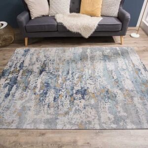 Designtapijt ABSTRACT 240x160cm blauw katoen - 38759