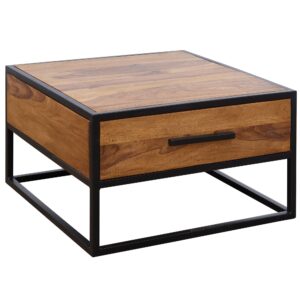 Salontafel sheeshamhout industrieel 65x65 cm - WL5.623