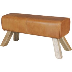 Bank bruin leer 90 cm breed - WL5.105