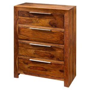 Dressoir PURE 100 cm sheeshamhout bruine steenafwerking - 46165