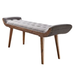 Bank stof grijs 125 cm breed - WL6.013