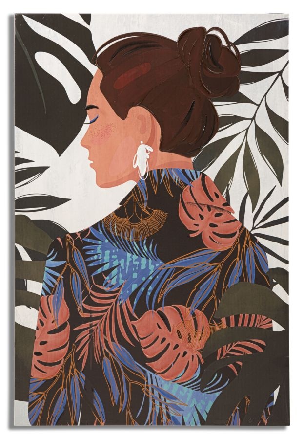 WANDBEDRUKKING/SCHILDERIJ LADY JUNGLE -B- CM 80X2,8X120 - 032236000B