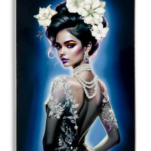 SCHILDERIJ OP DOEK GELAKT ISABEL MET LIJST -B- CM 72X4X102 - 032607000B