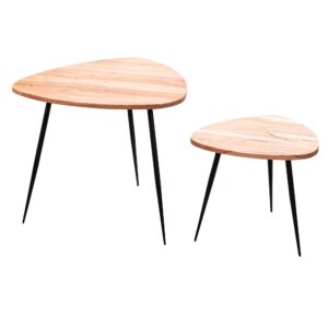 Bijzettafelset acaciahout 60 cm - WL5.977