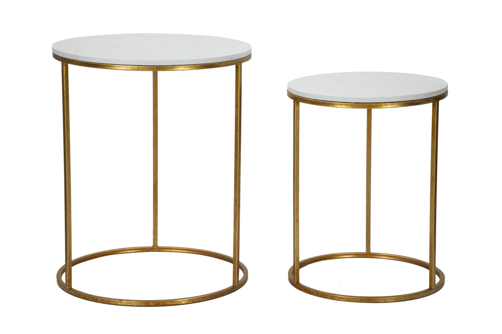 TAFEL EENVOUDIG MARMER PAAR Ø 52X63-42X53 - 1423300000