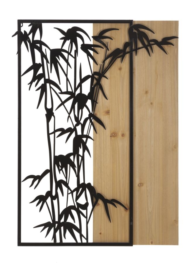 WANDPANEEL BAMBOE IJZER EN HOUT CM 58X2X80 - 324490000