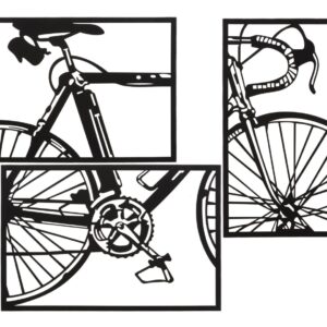 WANDPANEEL FIETSSET 3 STUKS CM 40X1,3X60 (ENKEL FORMAAT) - 325680000