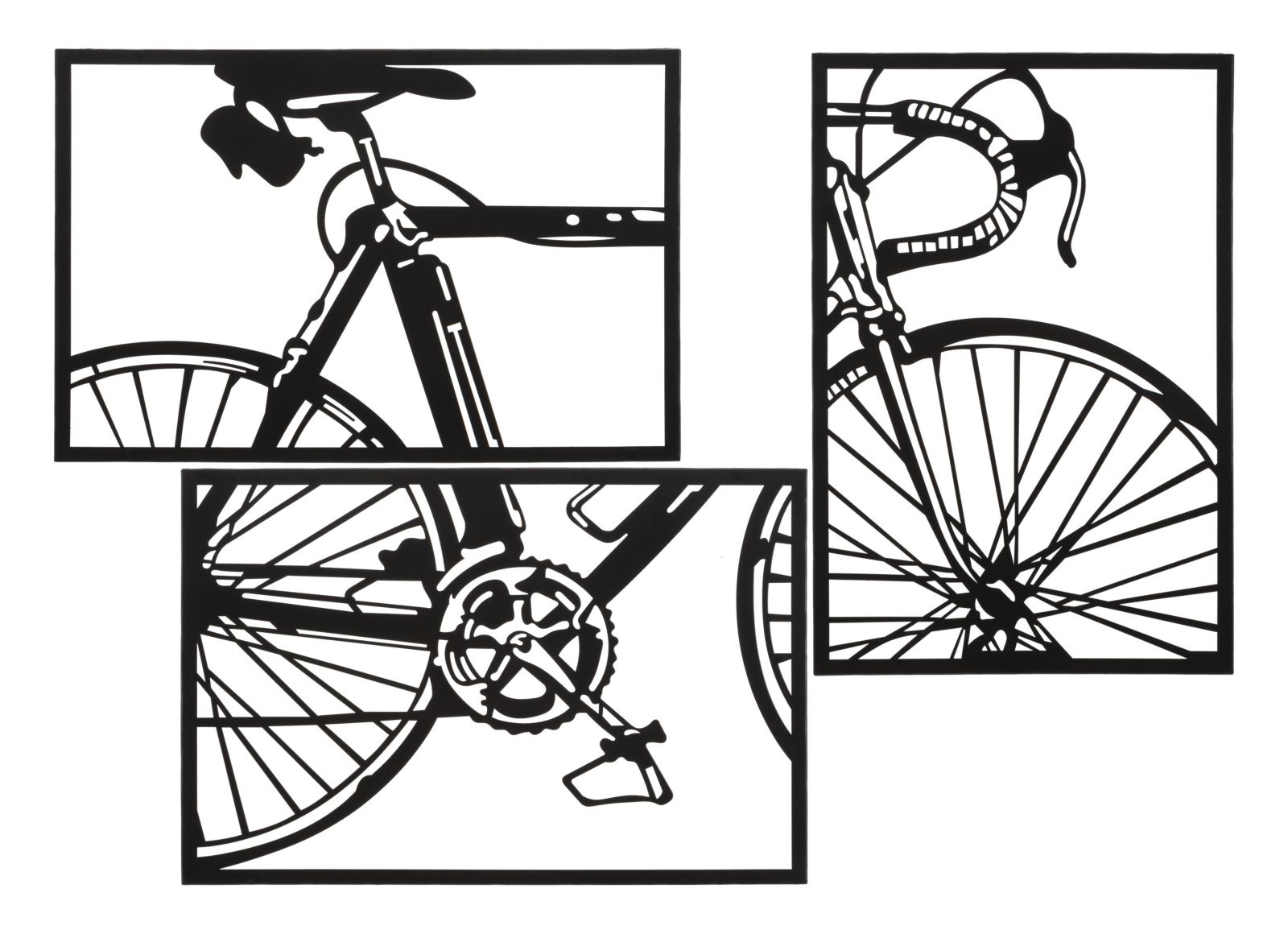 WANDPANEEL FIETSSET 3 STUKS CM 40X1,3X60 (ENKEL FORMAAT) - 325680000
