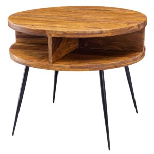 Salontafel sheeshamhout zwart 60 cm - WL5.962