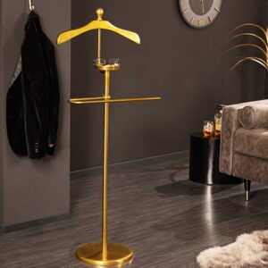 Elegante valet VALET 128 cm goudkleurige aluminium kapstokhaak kapstok - 41689