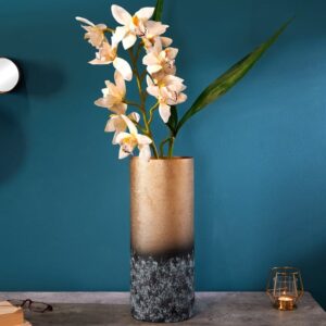 Decoratieve vaas ABSTRACT 40 cm goud metall patina handgemaakt - 42240