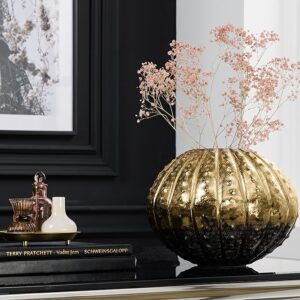 Design siervaas ABSTRACT 30cm goud handgemaakt hamerslag - 42738
