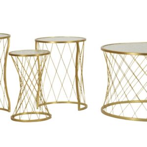 TAFEL NOAH GOUD SET 4 STUKS CM Ø 70X45-47X54,5-36x50-28x45 - 142843000G