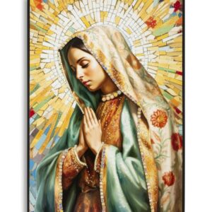 SCHILDERIJ OP DOEK GELAKT MADONNA -A- MET LIJST CM 72X4X102 - 032610000A