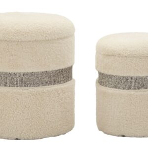 BLADERDEEG MET OPBERGRUIMTE SAINT-MORITZ CRÈMESET 2 STUKS CM Ø 40X47-32X38 - 142869000C