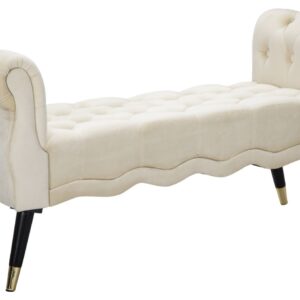 BANKJE PARIJS CREMA/GOUD CM 120X40X60 - 14227900PC