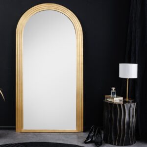 Edele wandspiegel ART DECO 160 cm goudkleurige rondboogspiegel - 44678