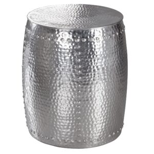 Bijzettafel PEDRO aluminium zilver 49 cm hoog - WL5.469