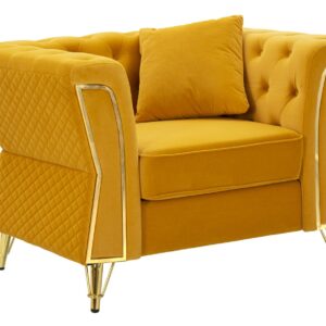 FAUTEUIL EMY MOSTERD MET KUSSEN CM 104X83X76 - 14282600PS