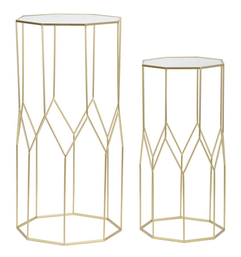 TELEFOONHOUDER NIEUWE GLAZEN SET 2 STUKS CM 50X46X100-40X37X80 - 1427820000