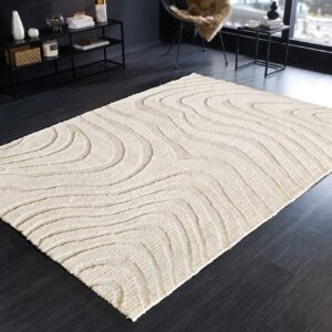 Design Tapijt WAVE 240x170cm crème beige 3D effect - 43129
